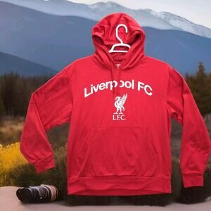 Liverpool FC Hoodie Mens Small Red Sweater Football Club Jumper Futbol Soccer